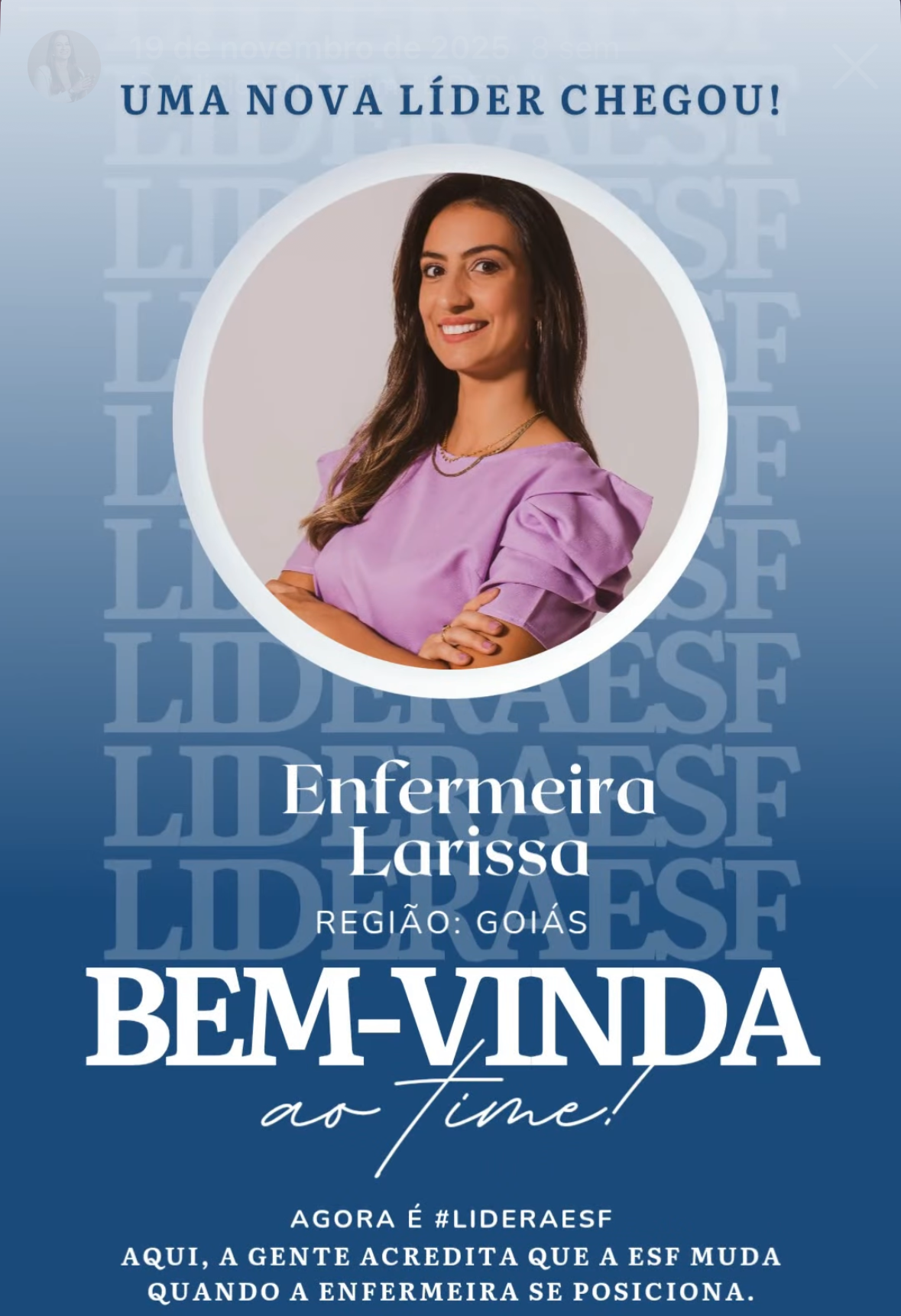 Depoimento de aluna da mentoria Lidera ESF