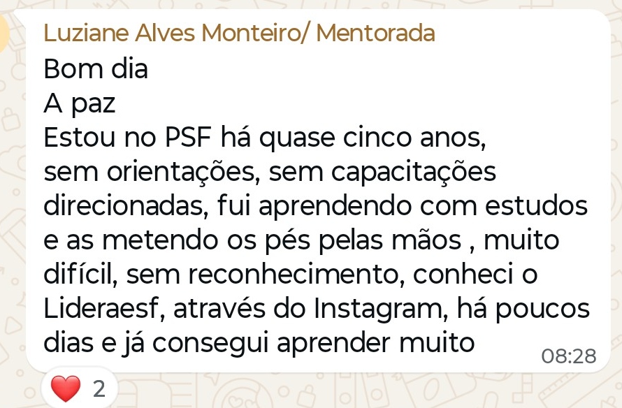Feedback Mentoria Lidera ESF
